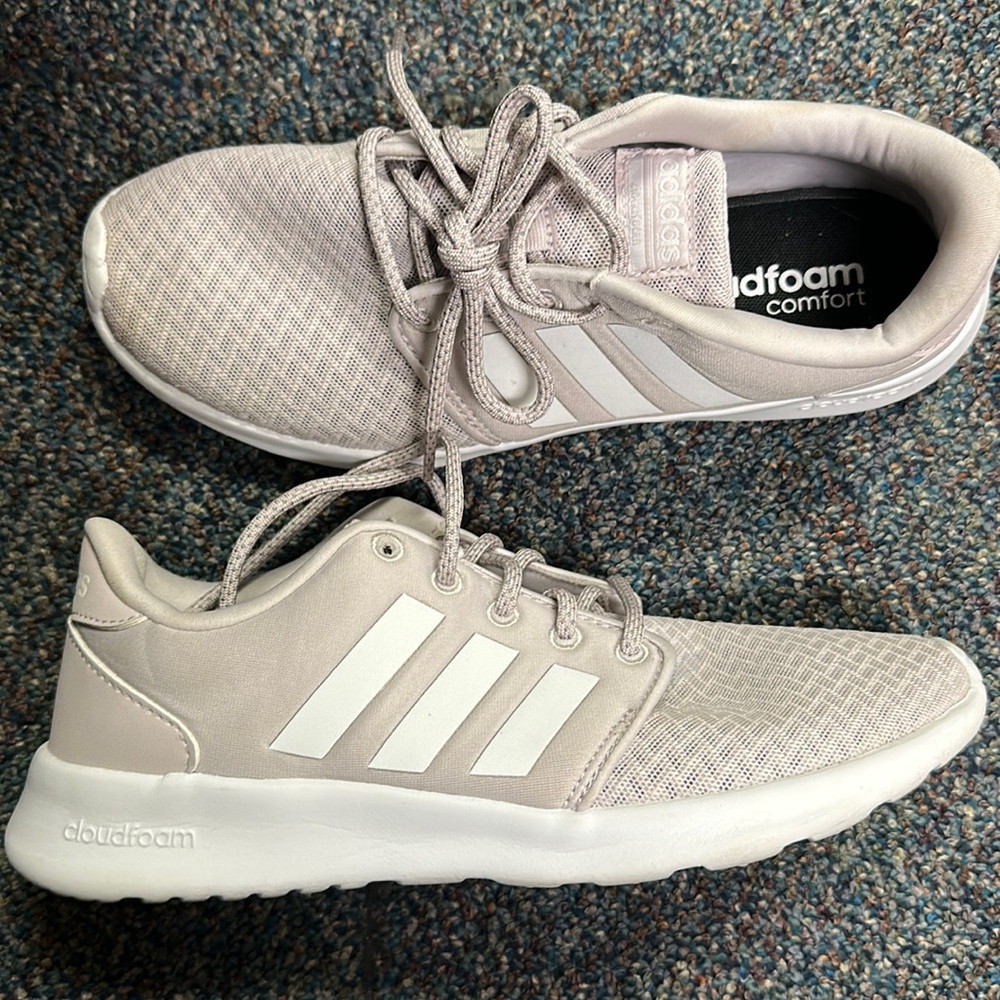 Grey white adidas shoes size 7